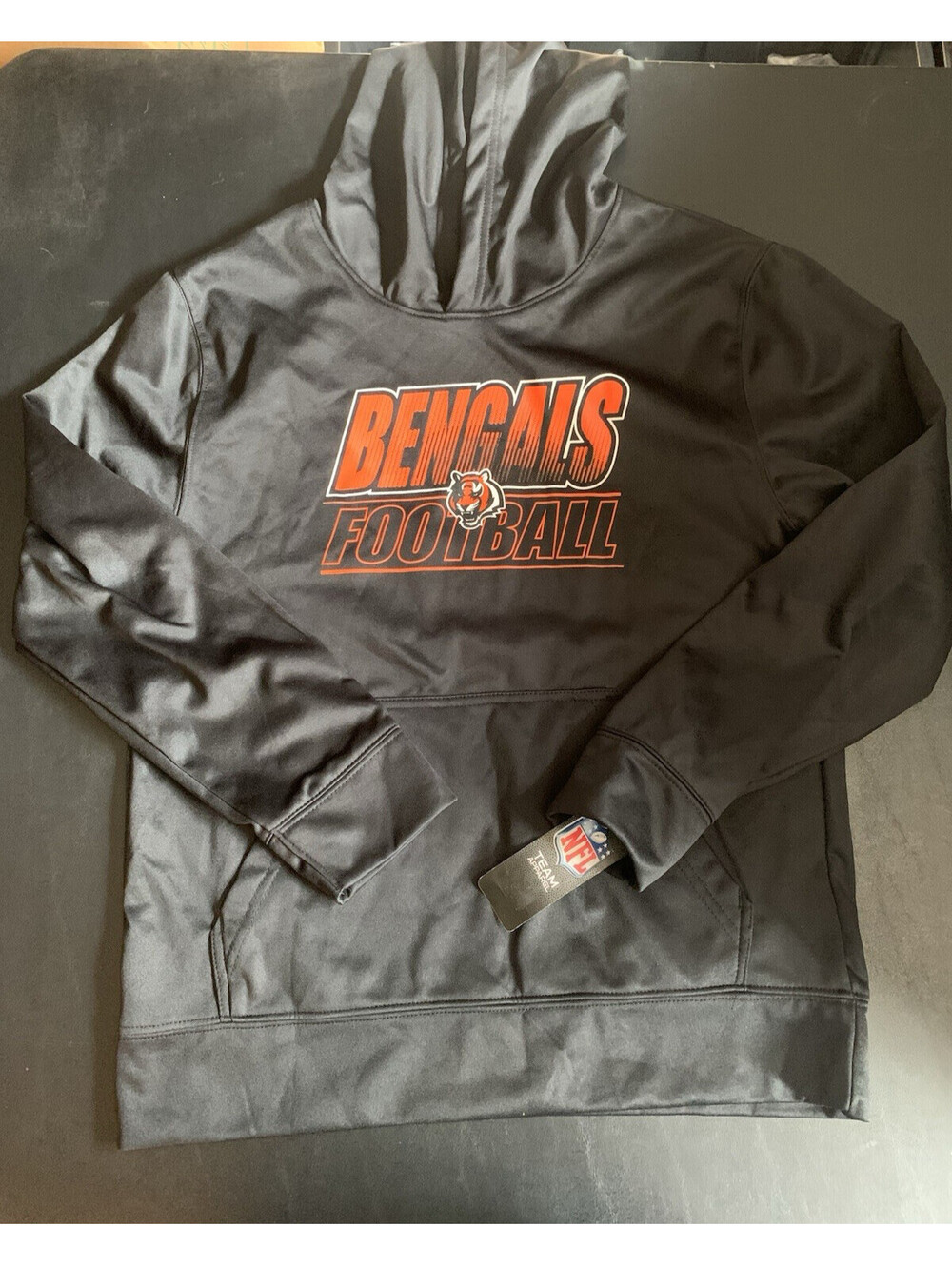 NFL Team Apparel Cincinnati Bengals NFL Youth Hoodie Sweatshirt Black L 14/16